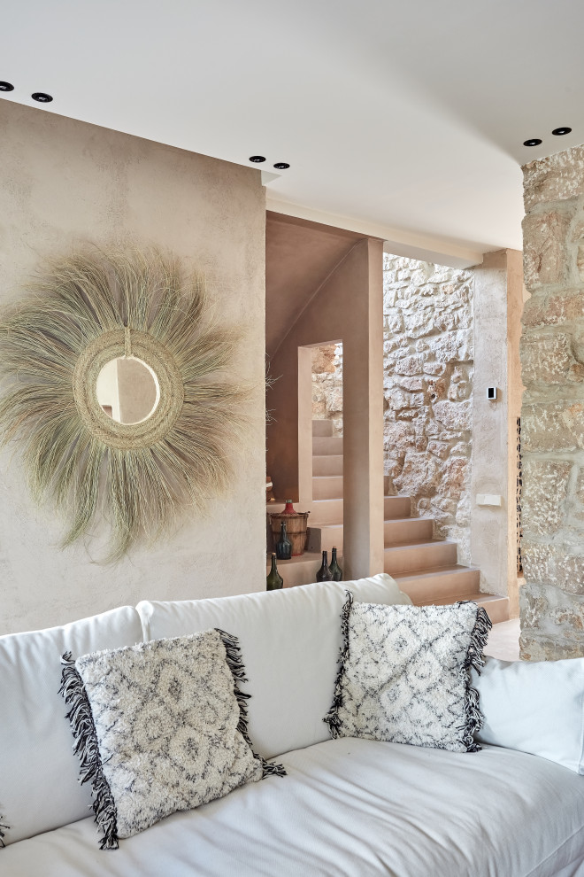Living room - mediterranean living room idea in Other
