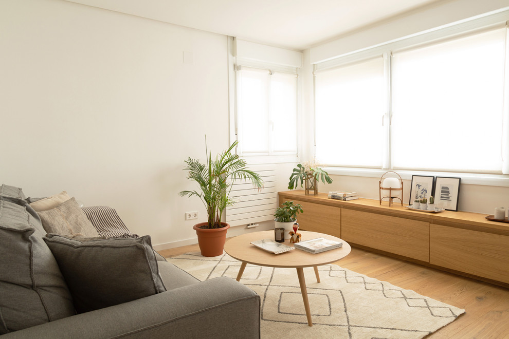 Example of a danish living room design in Other