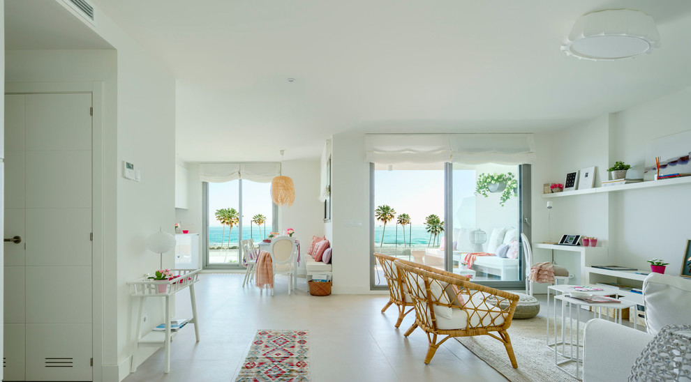 Design ideas for a mediterranean living room in Malaga.