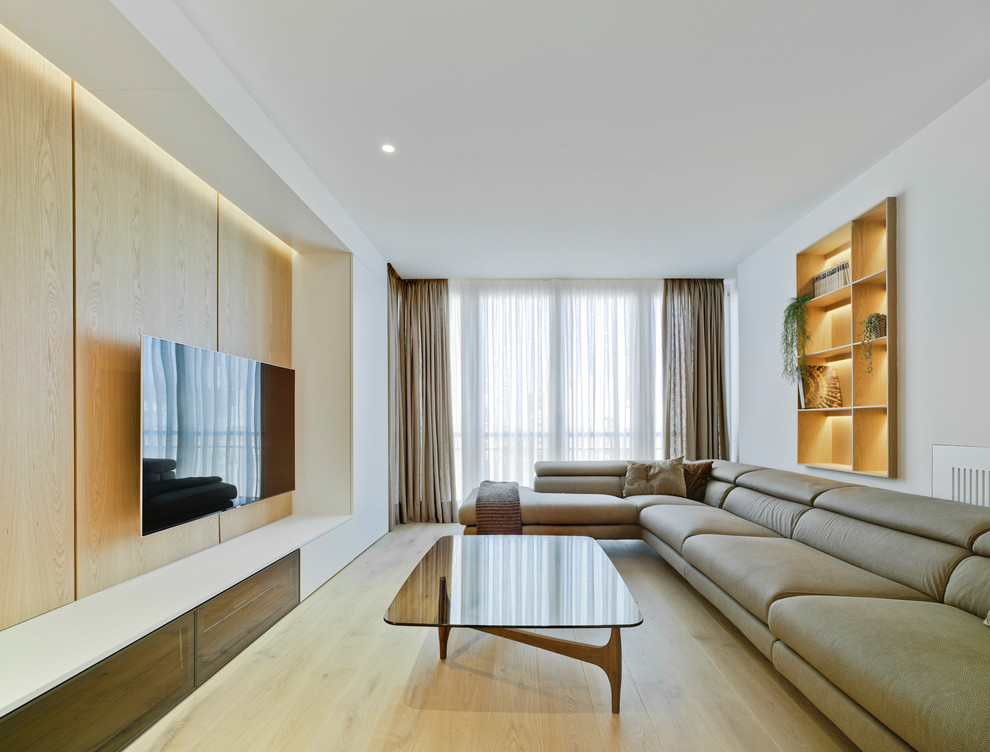 Example of a trendy living room design in Alicante-Costa Blanca