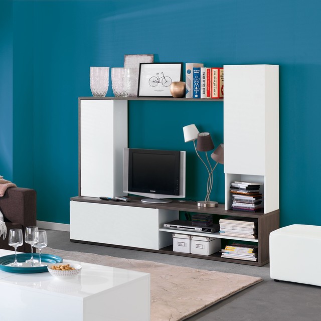 Amparo Grand meuble TV à fixer au mur - Moderne - Salon - Autres périmètres  - par alinea | Houzz