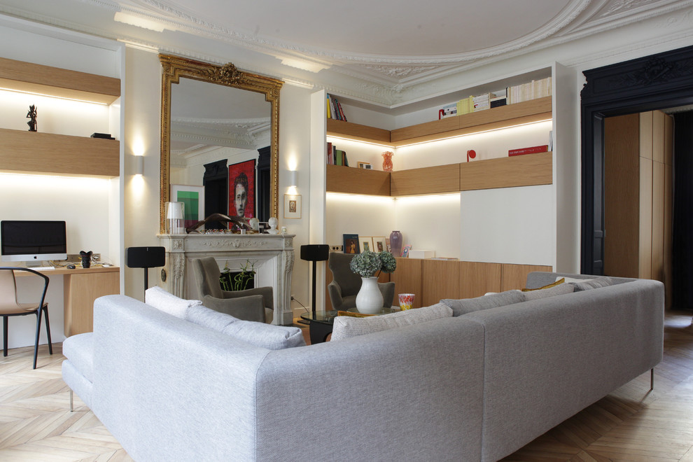 Photo of a scandinavian living room in Paris.
