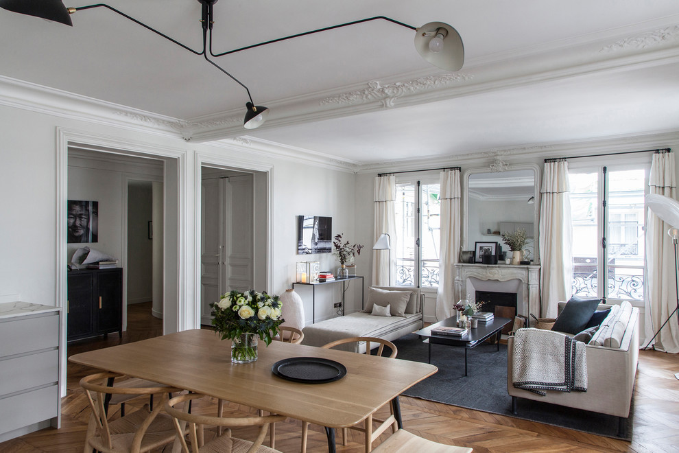 Свежая идея для дизайна: гостиная комната в скандинавском стиле - отличное фото интерьера