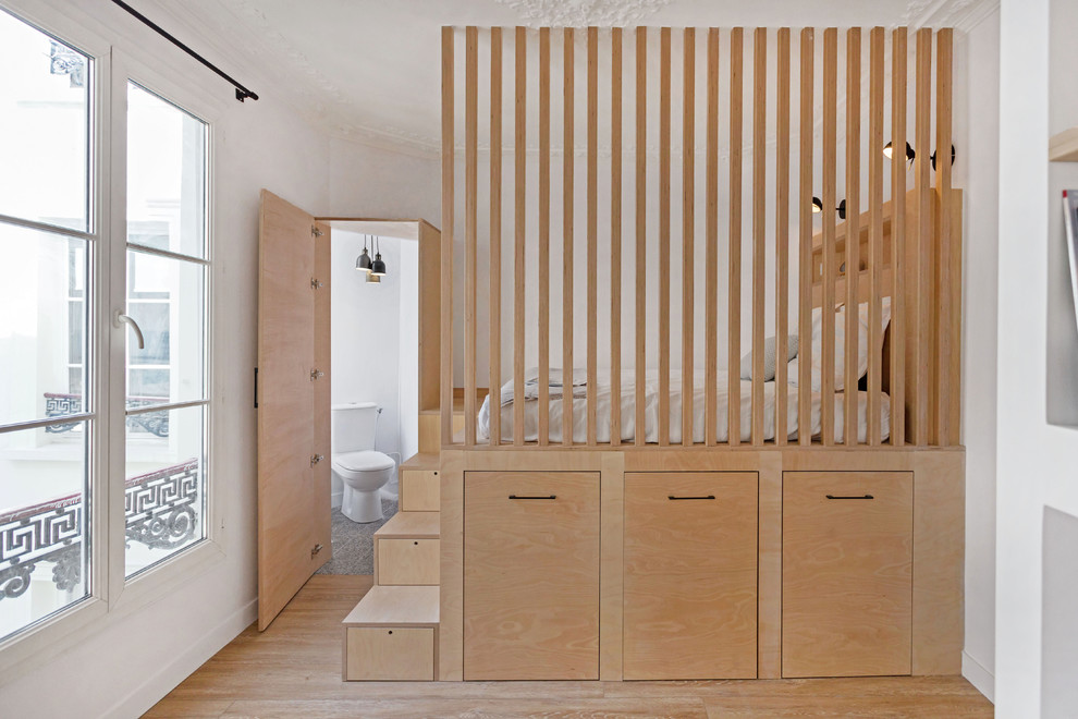 Свежая идея для дизайна: маленькая гостиная комната в скандинавском стиле для на участке и в саду - отличное фото интерьера