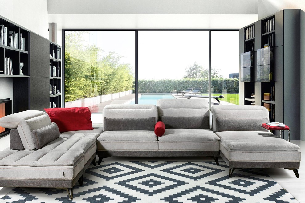 Canapé modulable avec dossier avance recule - Contemporary - Living