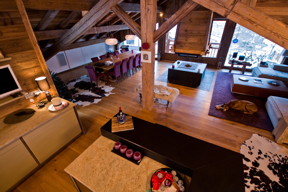 Design ideas for a contemporary living room in Lyon.