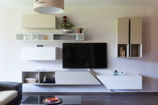 Composition murale pour meuble TV design - Modern - Living Room - Paris -  by LA CUISINE DANS LE BAIN SK CONCEPT PARIS | Houzz