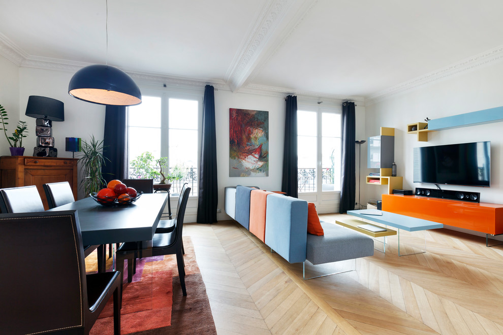 Danish living room photo in Paris