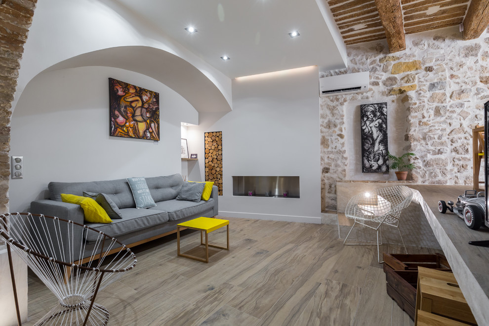 This is an example of a contemporary living room in Nice.
