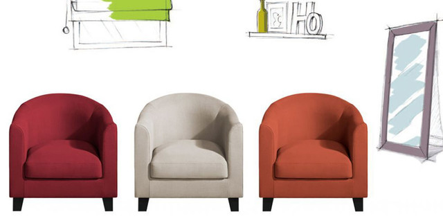 Le fauteuil Solo type club en tissu Home Spirit - Moderne - Salon -  Marseille - par Décostock | Houzz