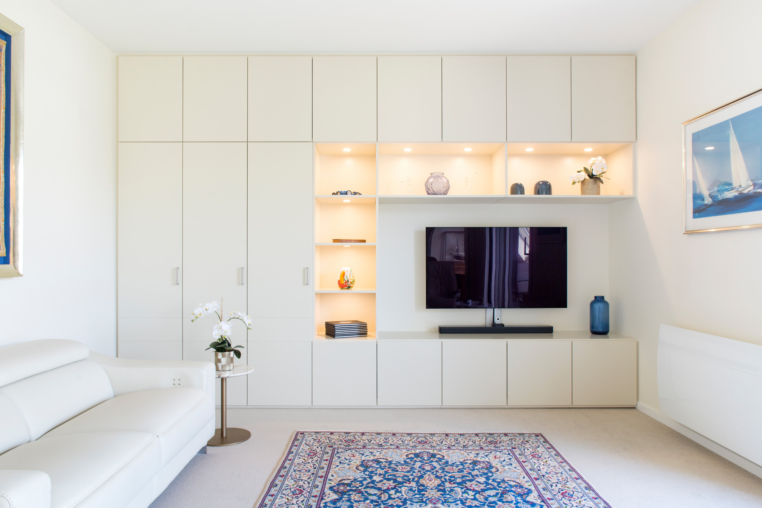 Meuble TV mural sur-mesure - Contemporary - Living Room - Other - by BeHome  Interiors | Houzz