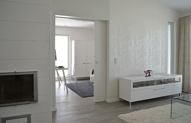 Porte coulissante bois grand passage Syntesis Line - Scandinavian - Living  Room - Brest - by Eclisse | Houzz IE