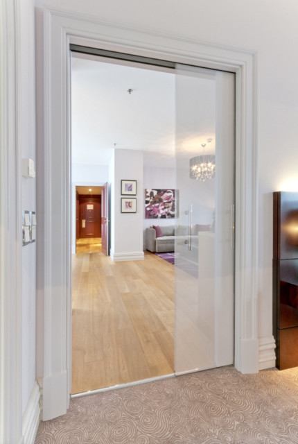Porte verre coulissante à galandage Luce extension - Modern - Living Room -  Other - by Eclisse | Houzz