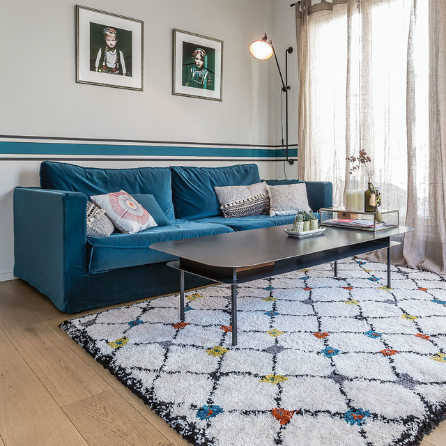 Salon de type scandinave avec un tapis KABOSHON - Scandinavian - Living  Room - Paris - by EDITO Paris