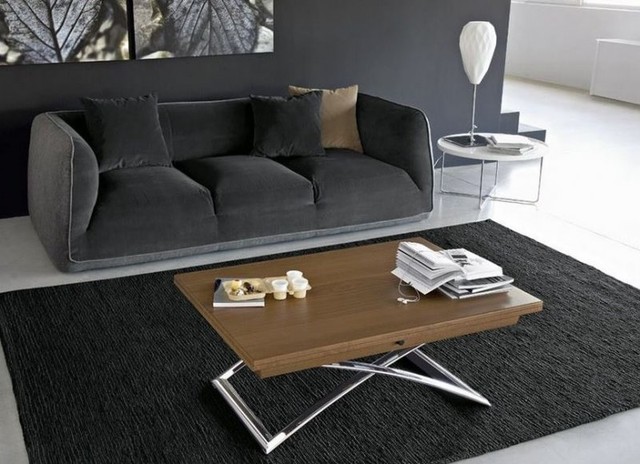 Table basse relevable extensible italienne MAGIC J de CALLIGARIS en bois  vernis - Contemporain - Salon - Paris - par INSIDE75 | Houzz