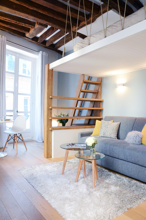 Inspiration for a scandi living room in Paris.