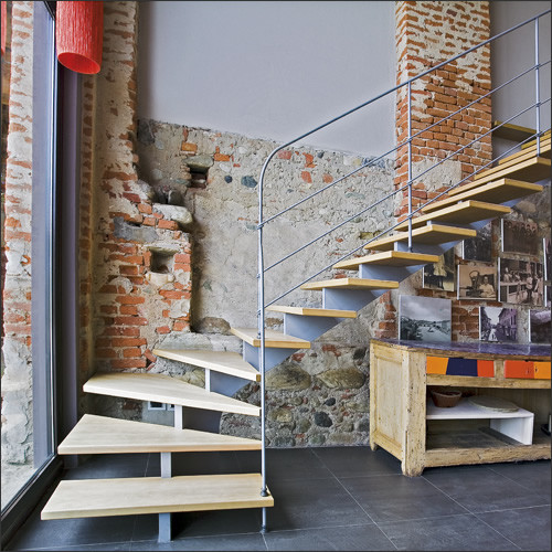 Идея дизайна: лестница в стиле лофт