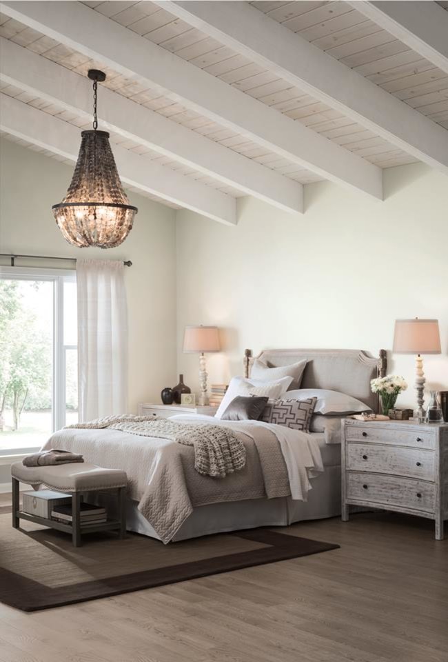 Alabaster SW 7008 Farmhouse Bedroom Dusseldorf by Sherwin