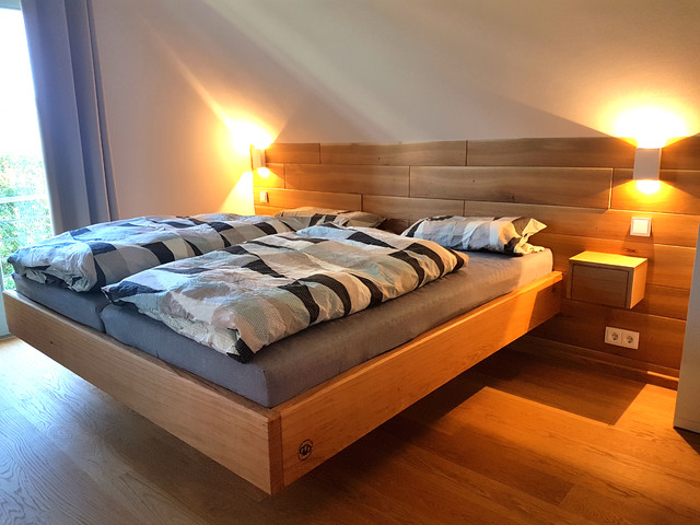 Bett und Rückwand aus Eiche - Contemporary - Bedroom - Dresden - by GROB  MASSIV GEÖLT | GMG Andy Janis | Houzz