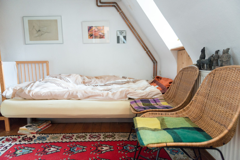 Inspiration för ett vintage sovrum
