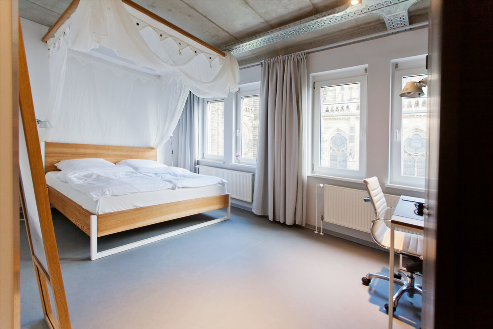 フランクフルトにあるモダンスタイルのおしゃれな寝室のインテリア