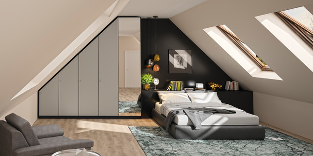 Neue Akzente setzen mit Dachschrägenschränken nach Maß - Modern -  Schlafzimmer - Köln - von deinSchrank.de GmbH | Houzz