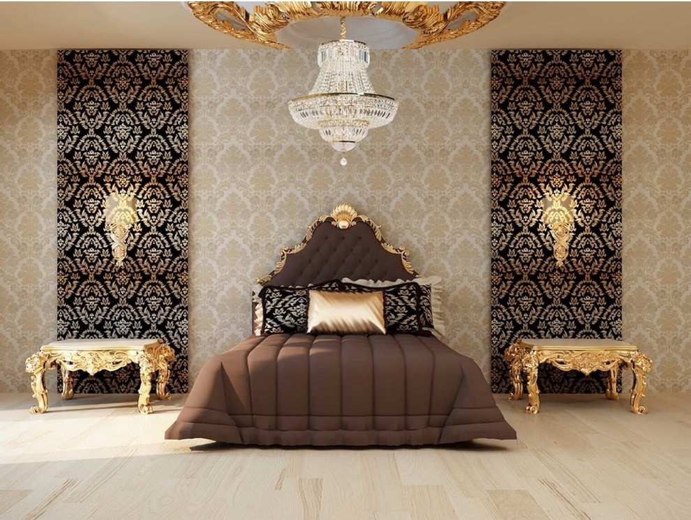 フランクフルトにあるトラディショナルスタイルのおしゃれな寝室のレイアウト