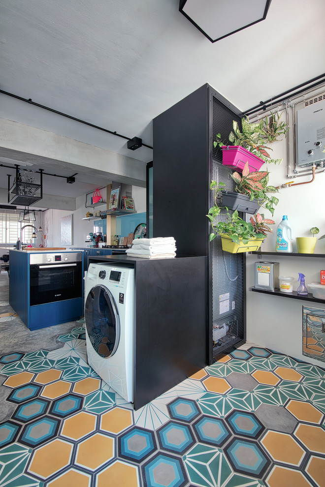 3Room HDB Holland Avenue Eclectic Laundry Room Singapore by