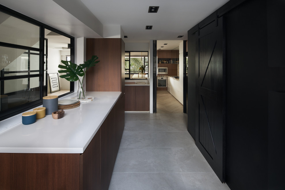 Contemporary utility room in Singapore.
