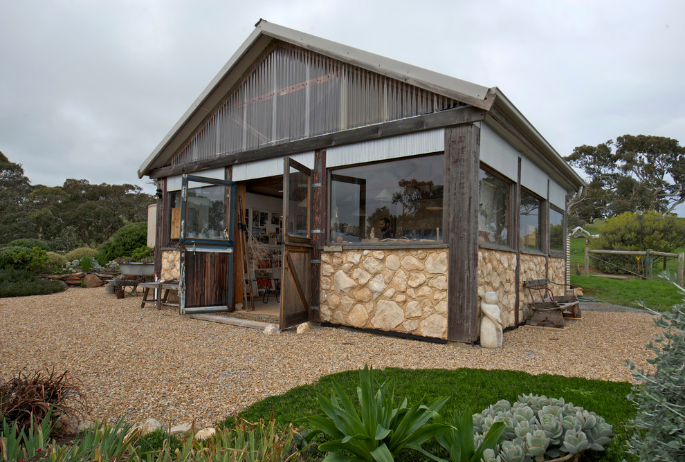 Example of a mountain style detached studio / workshop shed design in Adelaide