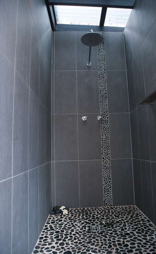 Outdoor shower Tropical Shed Sydney by Zing Interiors Houzz