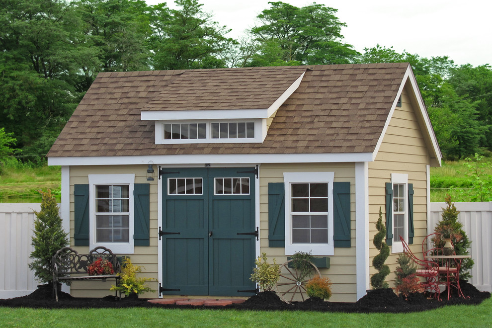 This is an example of a classic garden shed and building in Philadelphia.