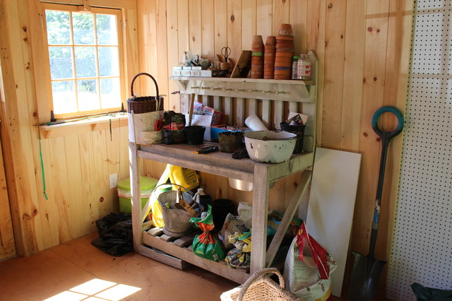 12 X16 Lap Siding Colonial Garden Shed Interior Potting Bench Shed Other By Lapp Structures Houzz