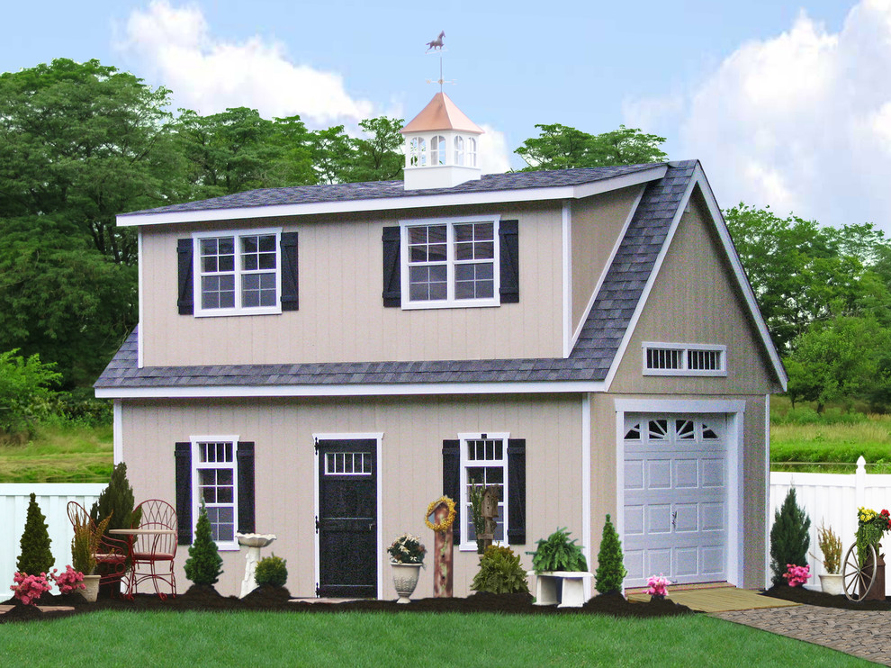 14x24 Two Story Shed Garage in Doylestown, PA Traditional Shed Philadelphia by Sheds