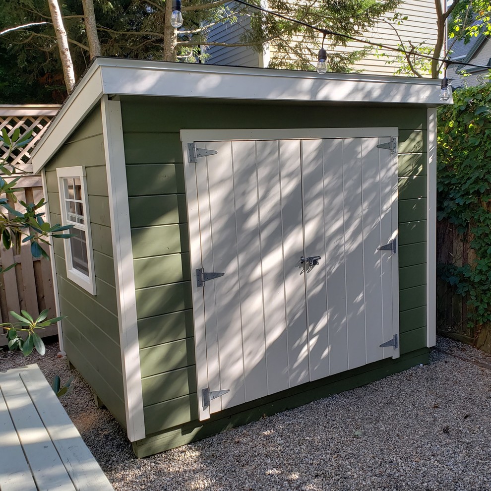 Photo of a small modern detached garden shed and building in Boston.