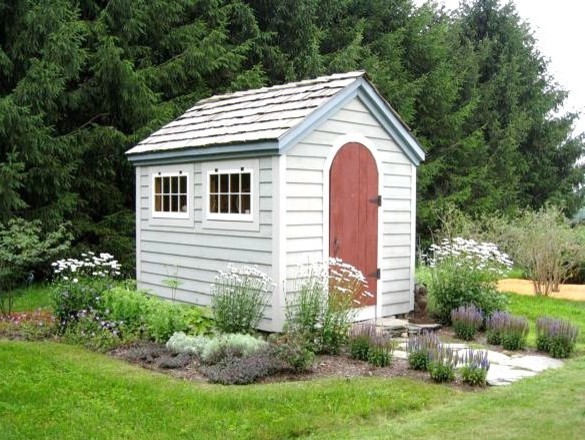 Photo of a small bohemian detached garden shed and building in Providence.