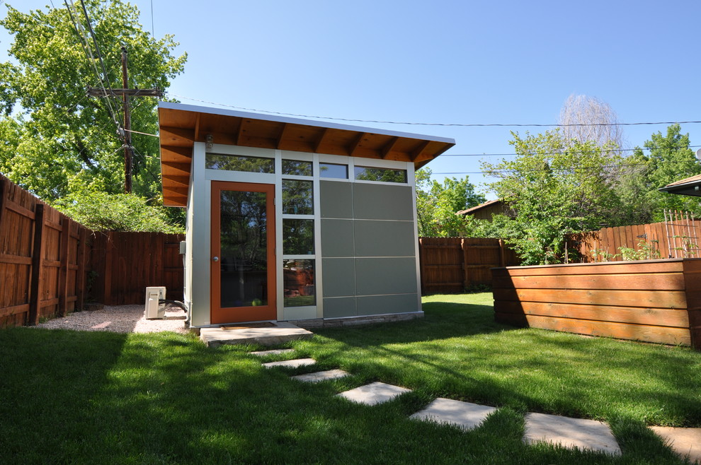 Design ideas for a contemporary garden shed and building in Denver.