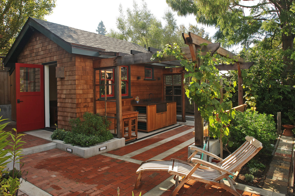 Backyard Cottages Rustic Shed San Francisco by Sogno Design