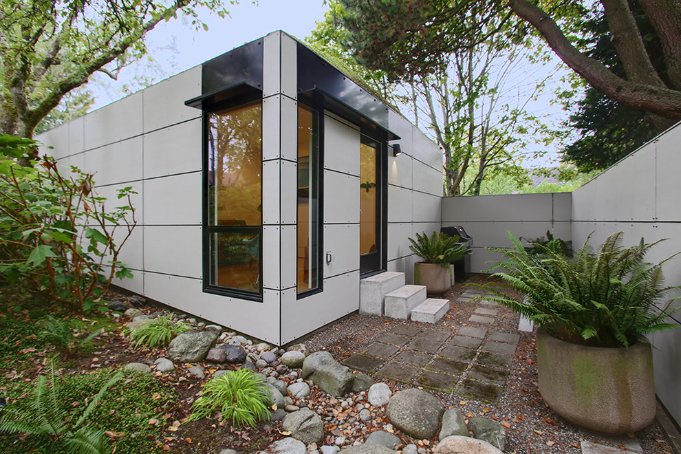 Inspiration for a small modern garden shed and building in Seattle.