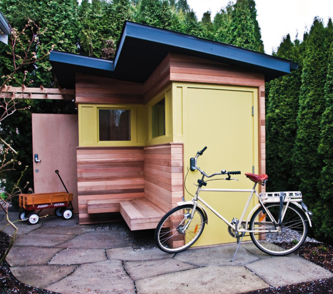 Design ideas for a contemporary garden shed and building in Portland.