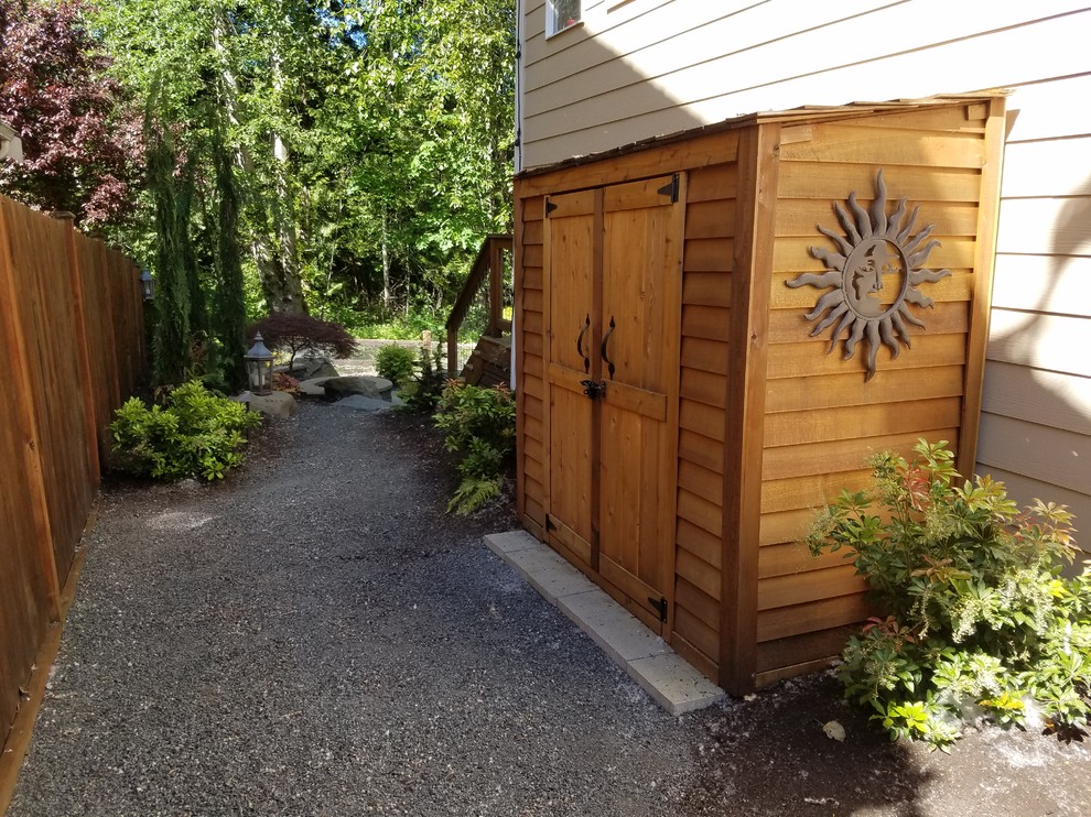 Garden shed - mid-sized craftsman detached garden shed idea in Seattle