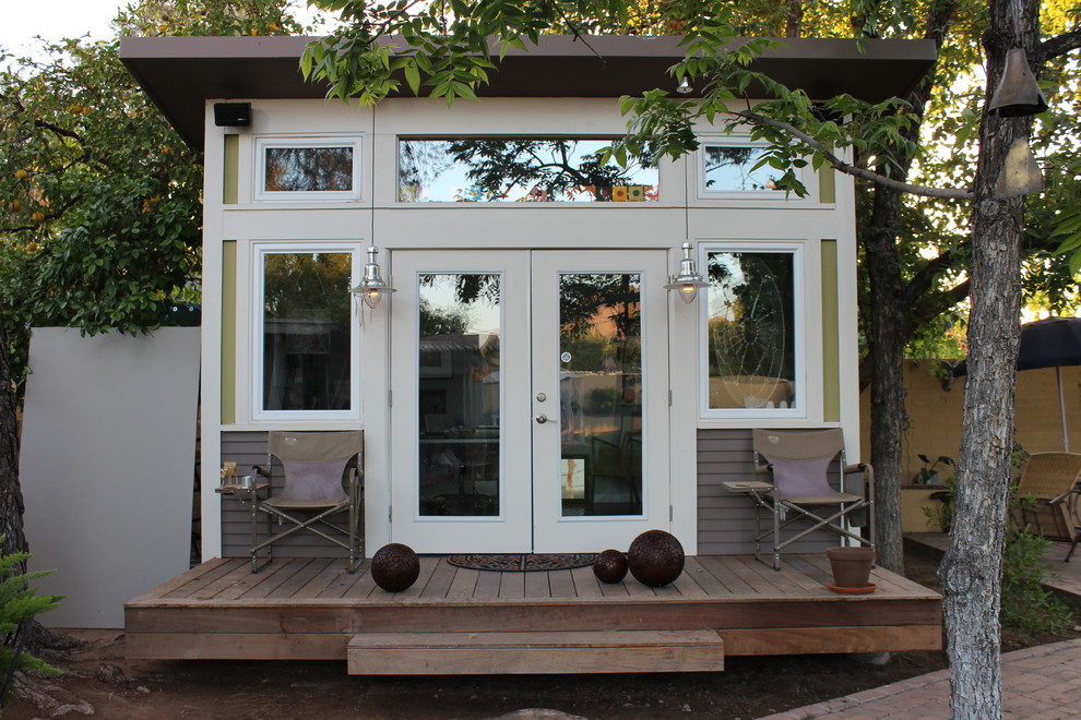 This is an example of a small contemporary garden shed and building in Phoenix.