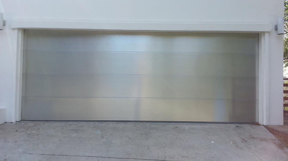 Brushed aluminum Modern Garage Los Angeles by Top Notch Garage
