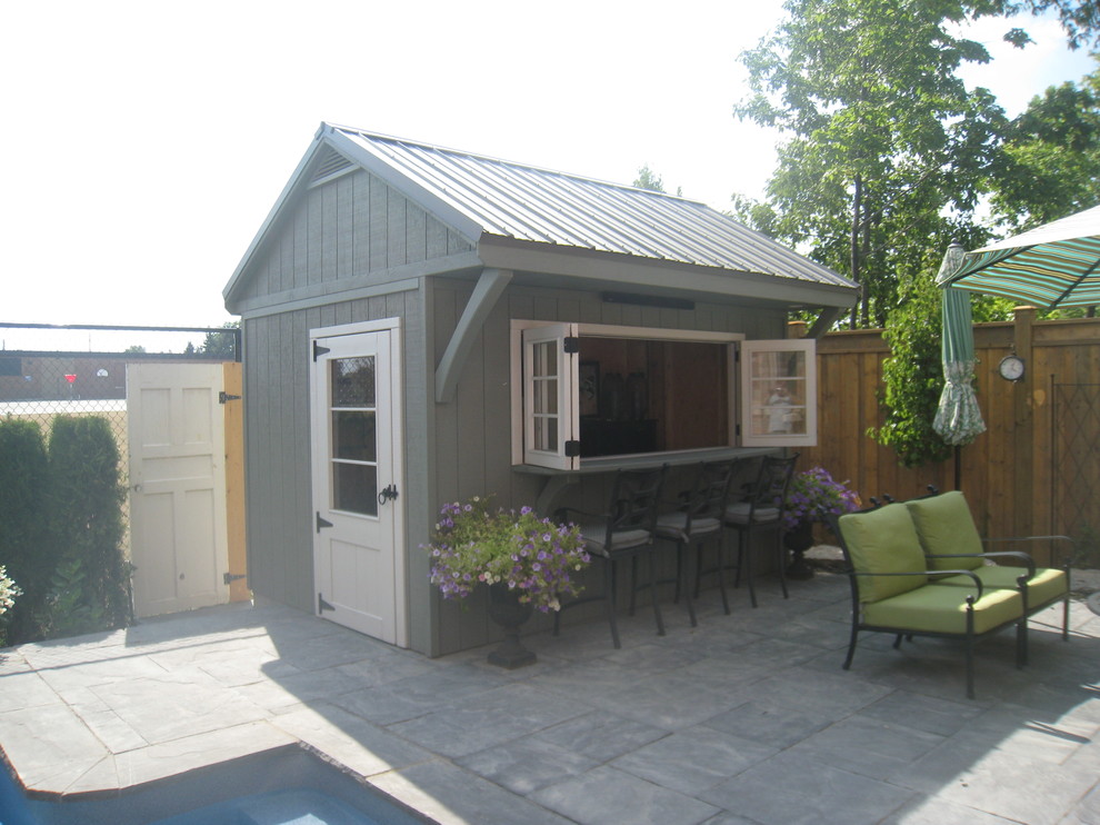 Design ideas for a medium sized traditional detached garden shed and building in Toronto.