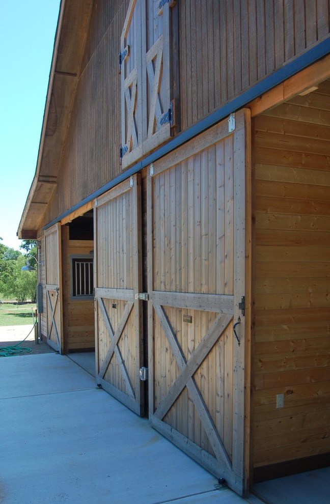 Custom home build with horse stables in Flower Mound, TX Rustic