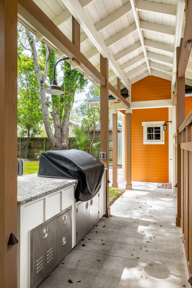 Garden shed - small craftsman detached garden shed idea in Miami