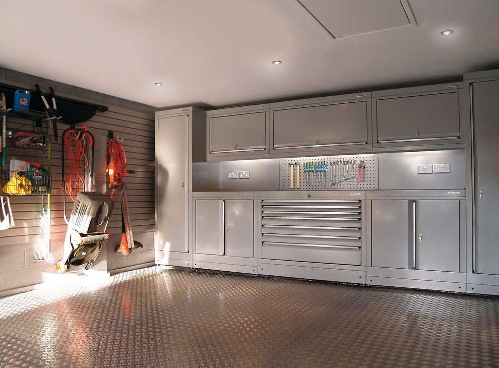 Dura fitted garages Contemporary Shed Milwaukee by storeWALL