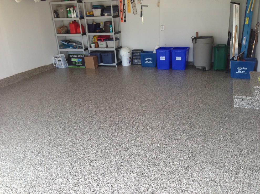 Epoxy Floor Coating Contemporary Shed Toronto by Tailored Living feat. Premier Garage of