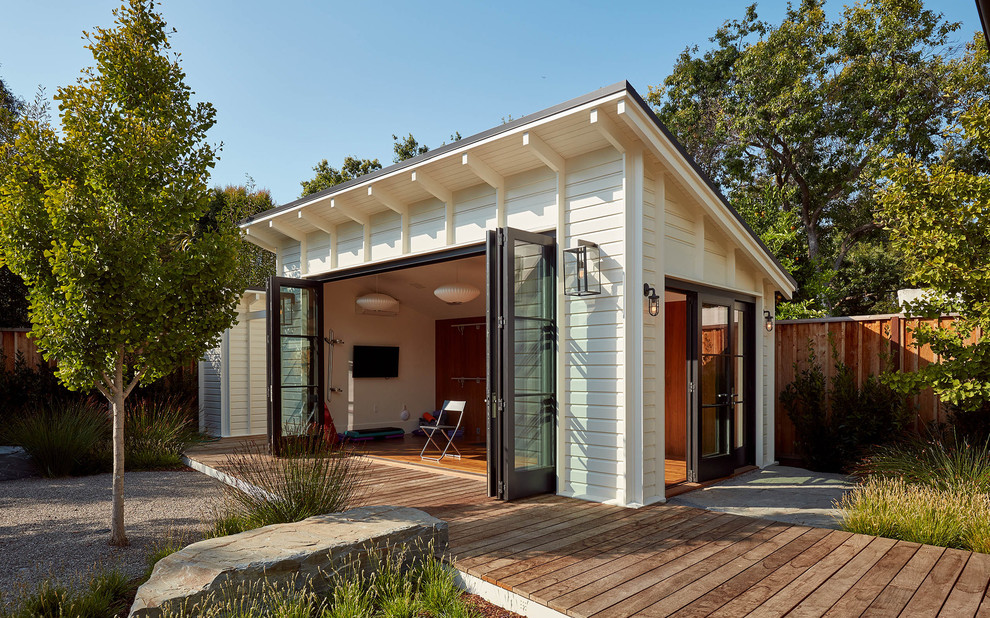 Inspiration for a farmhouse detached shed remodel in San Francisco