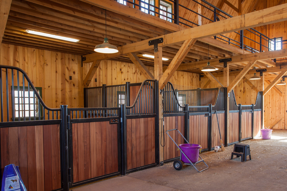 gambrel horse barn in nebraska - traditional - shed